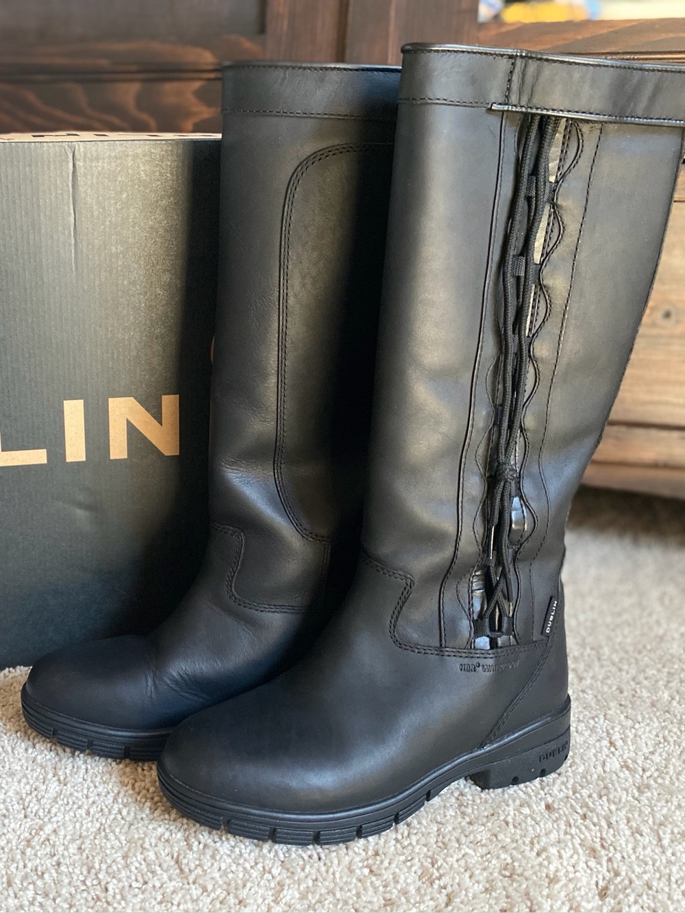 Dublin Black Leather Pinnacle Classic Tall Riding Boots